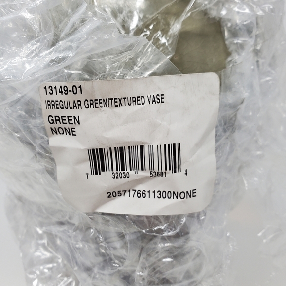 Sagebrook Home 12.25 in. Misshapen Green/Textured Vase NEW - Picture 4 of 5